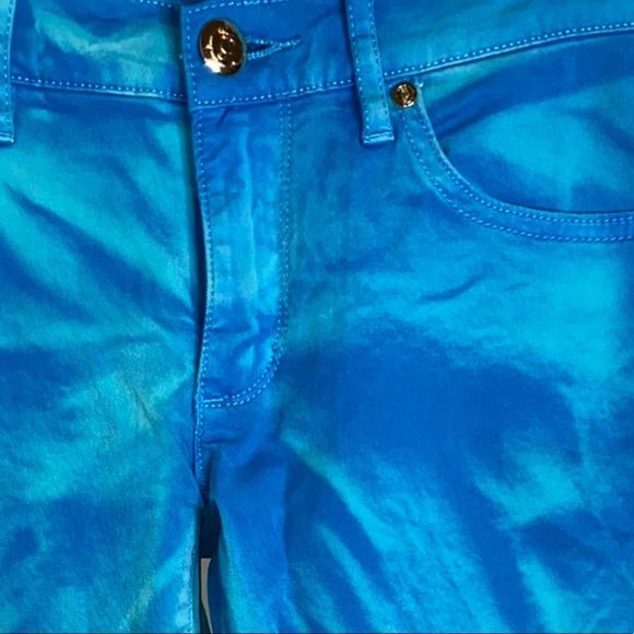 Juicy Couture size 25 two tone blue tie dye type design jeans - Picture 4 of 9